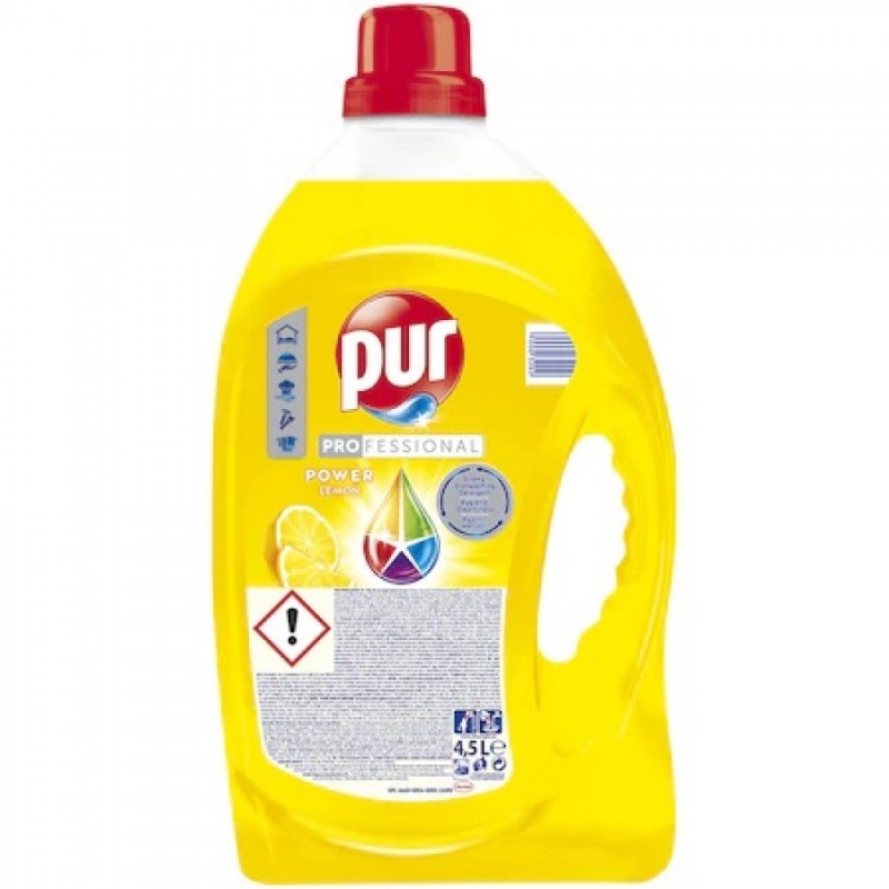Detergent manual profesional vase Pur Lemon 4,5L Detergent manual profesional vase Pur Lemon 4,5L